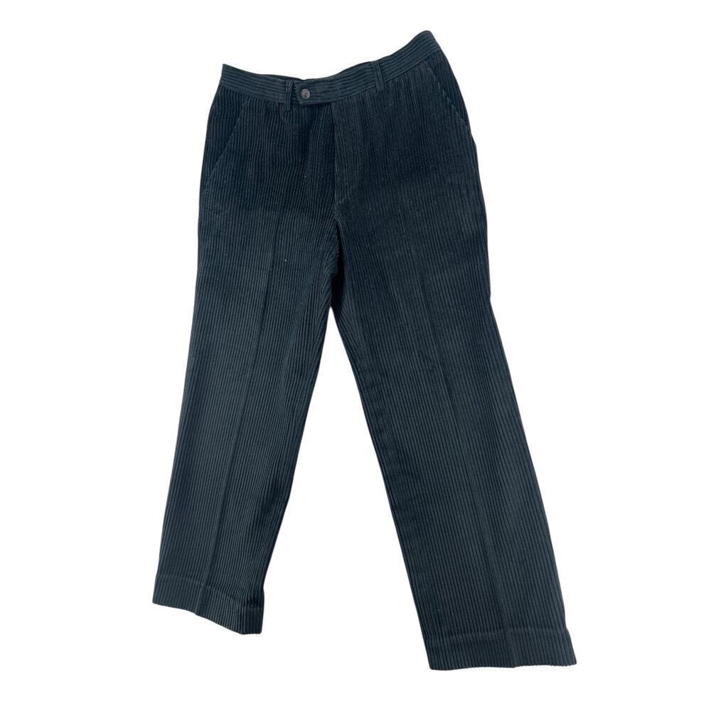 Vintage FILA Black Corduroy Pants Mens 32 Made in Italy Straight Leg